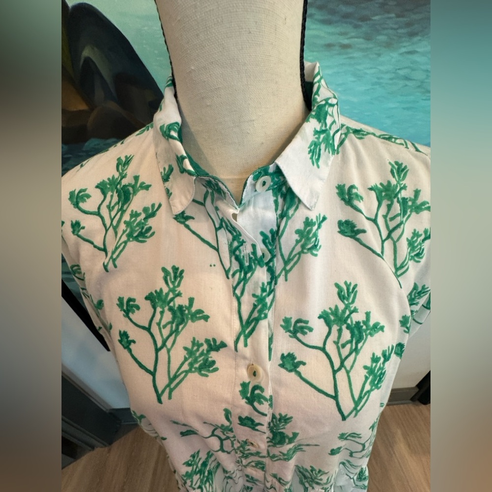 Tuckernuck/Ro’s Garden Green and White Deauville Dress - Picture 5 of 9